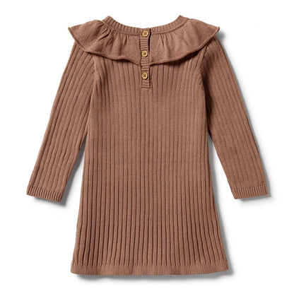 Burro Knit Ruffle Dress