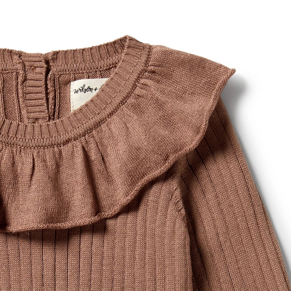 Burro Knit Ruffle Dress