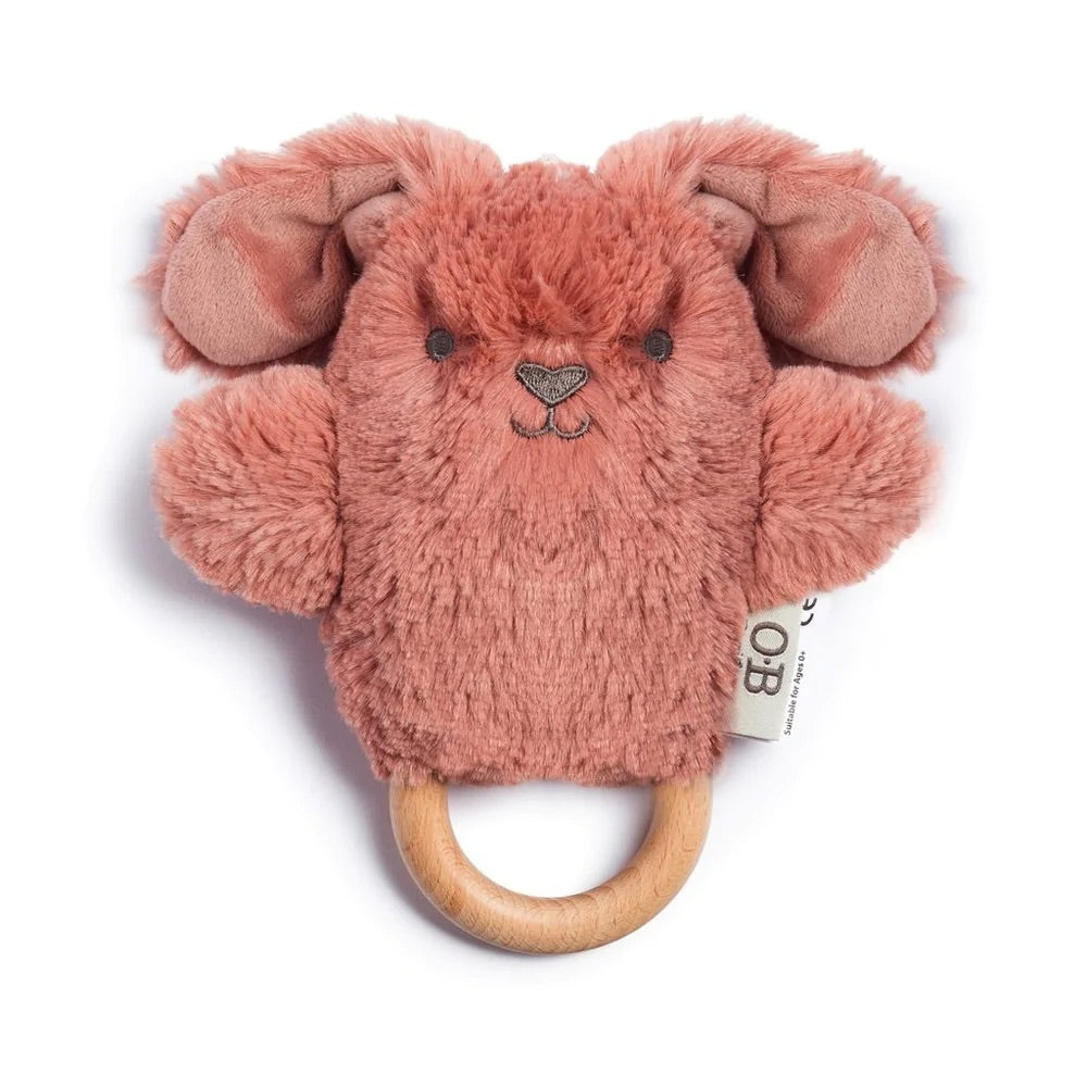 Dusty Pink Bella Bunny Soft Rattle Toy