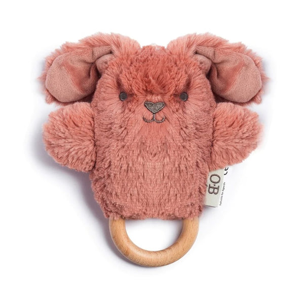 Dusty Pink Bella Bunny Soft Rattle Toy