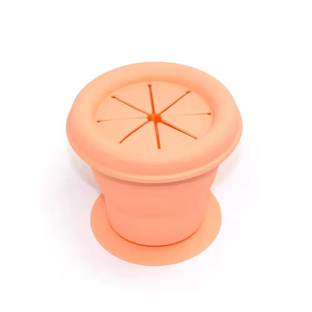 Peach Collapsable Snack Cup
