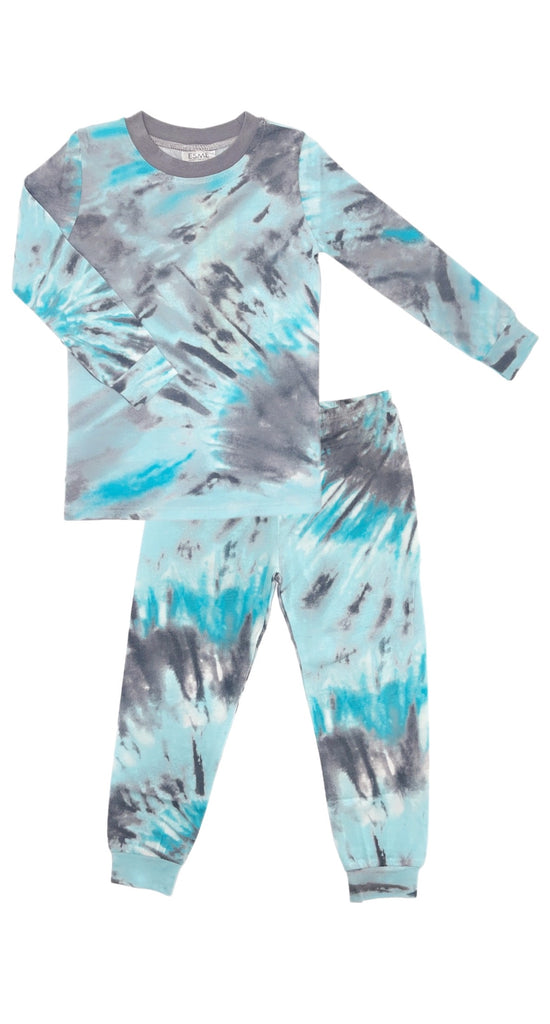 Blue Aqua Tie Dye Pajama Set