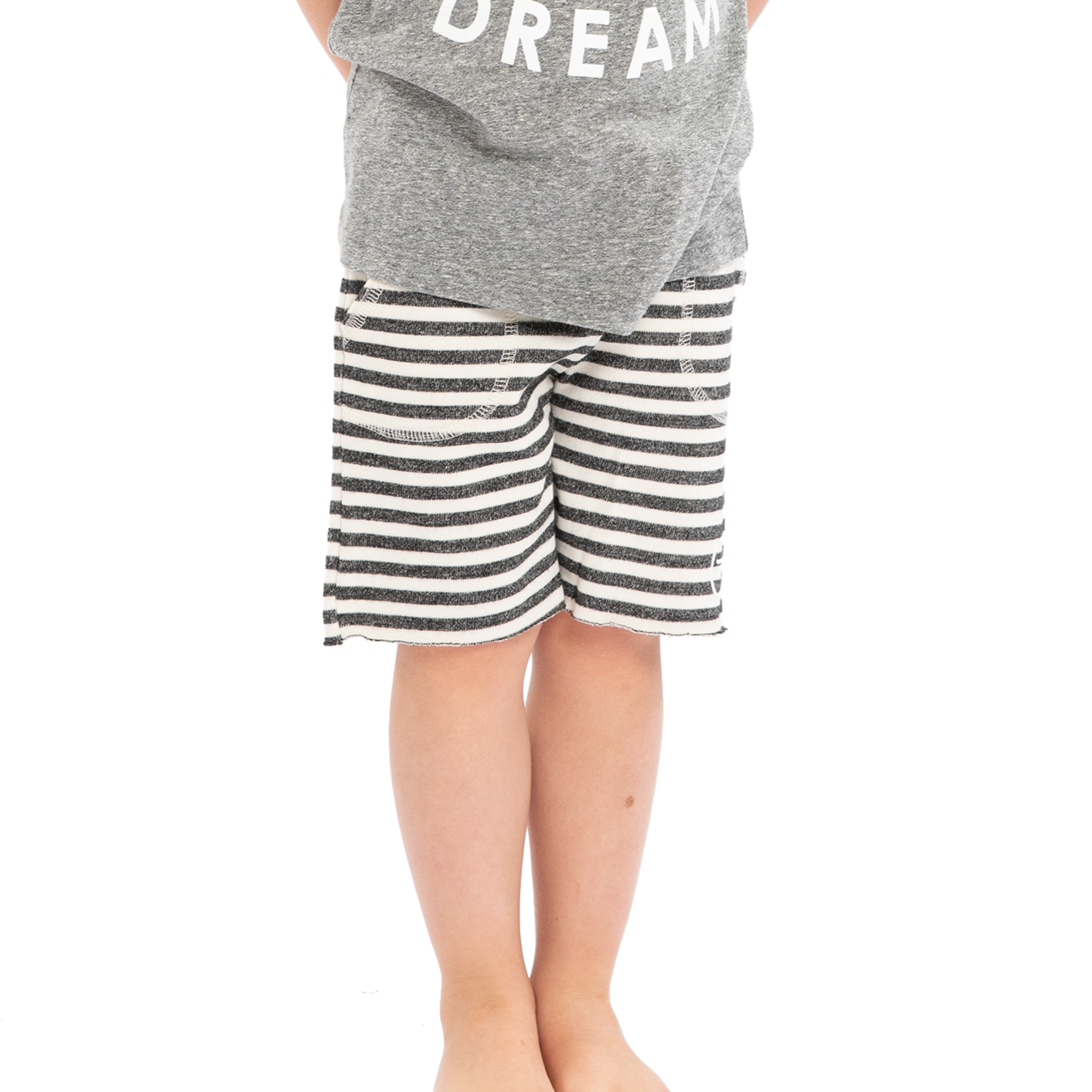Charcoal Striped Shorts