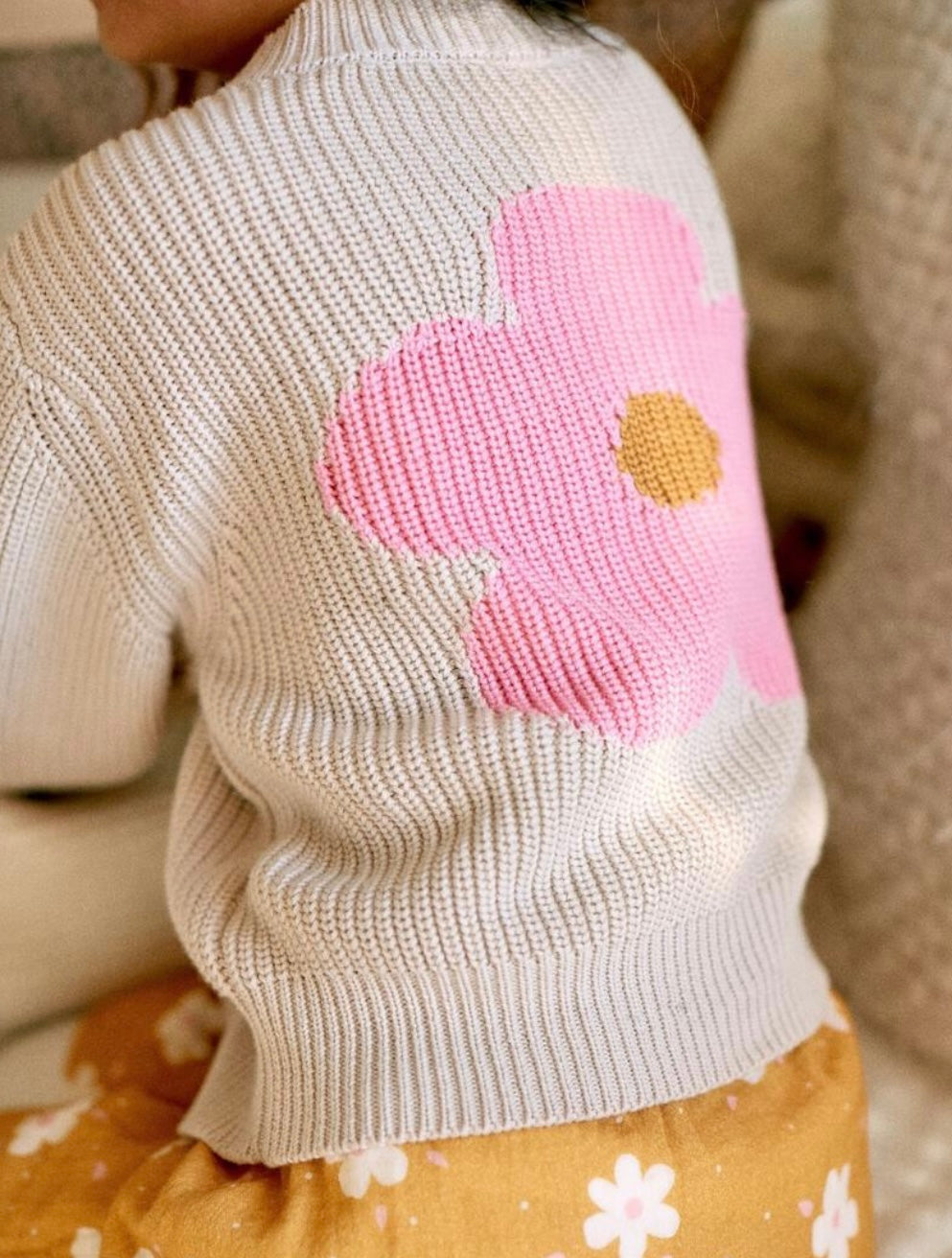 Pink Diasy Cardigan