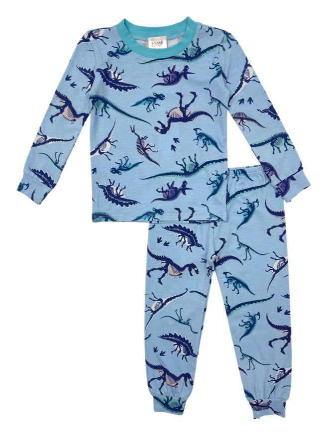 Blue dinosaur online pajamas