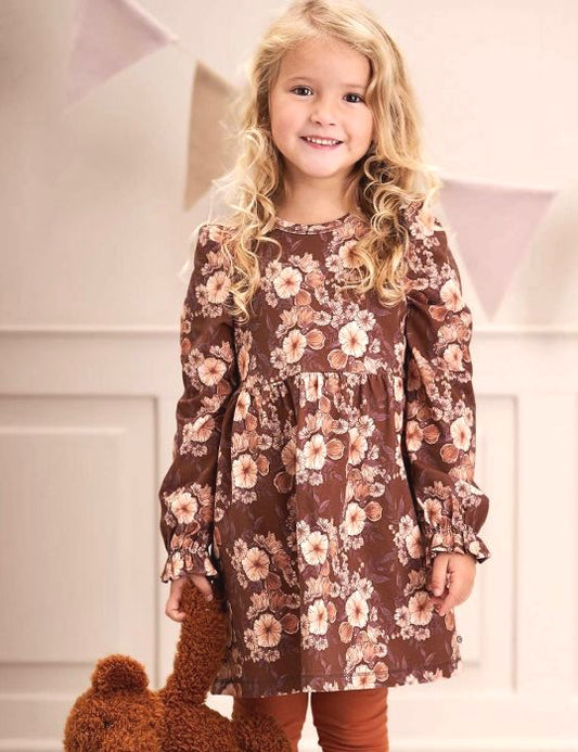 Brown Floral Dress