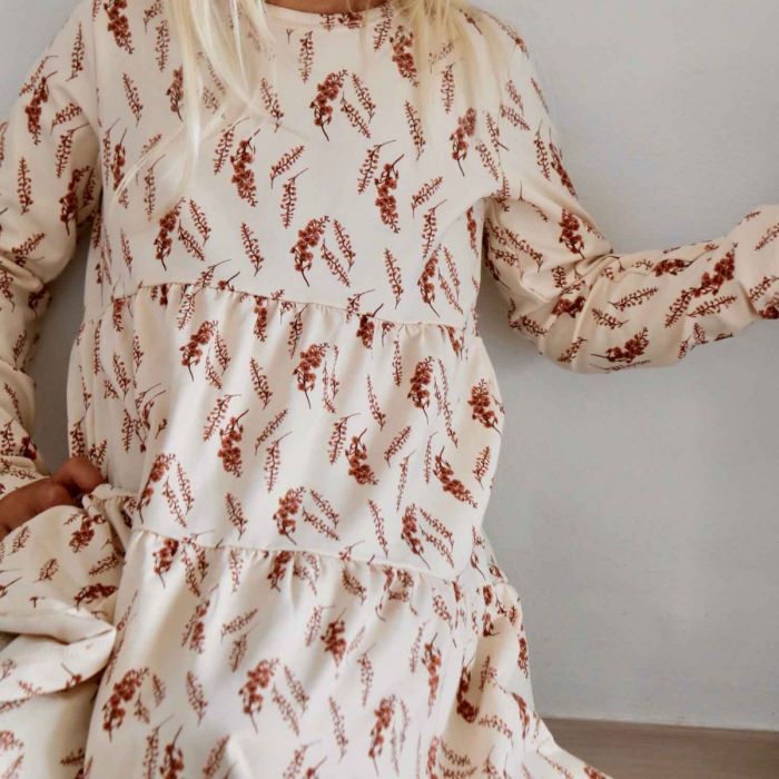Cream Floral Dress