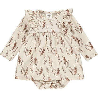Cream Floral Skirted Onesie