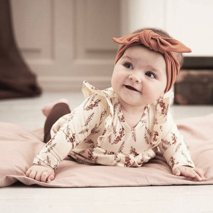 Cream Floral Skirted Onesie