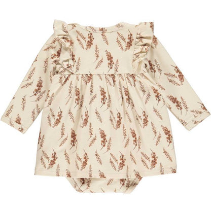 Cream Floral Skirted Onesie