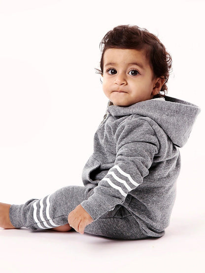 Waves Gray Baby Zip Hoodie