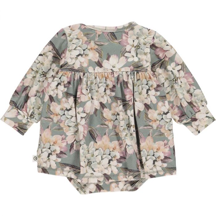 Sage Floral Skirted Onesie