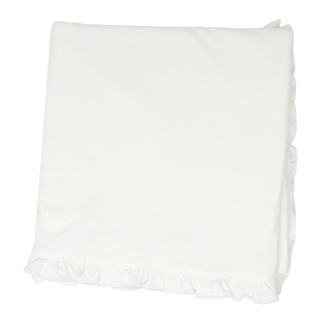 White Ruffle Blanket
