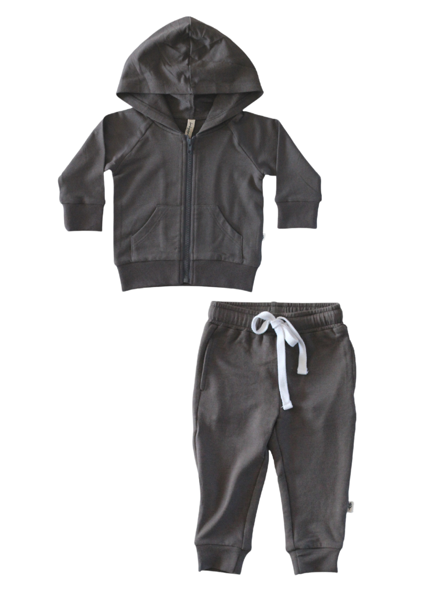 Gray Wash Track Pants