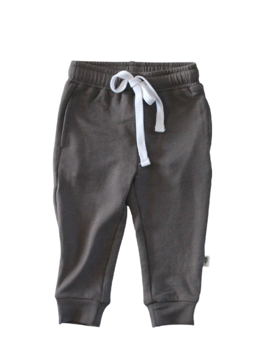 Gray Wash Track Pants