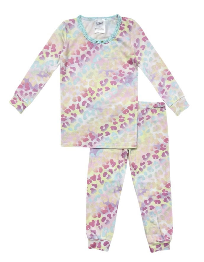 Pastel Leopard Pajama Set