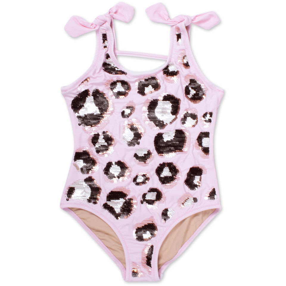 Sequin Leopard One Piece Swimsuit