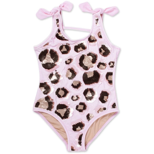 Sequin Leopard One Piece Swimsuit