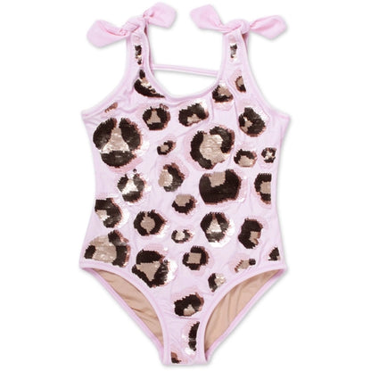 Sequin Leopard One Piece Swimsuit