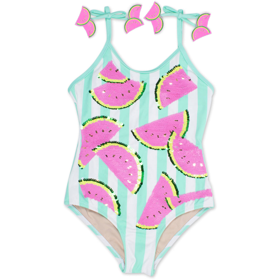 Sequin Flip Watermelon One Piece Swimsuit