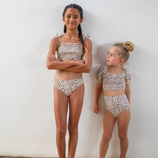 Dalmatian Leopard High Waist Bikini Set