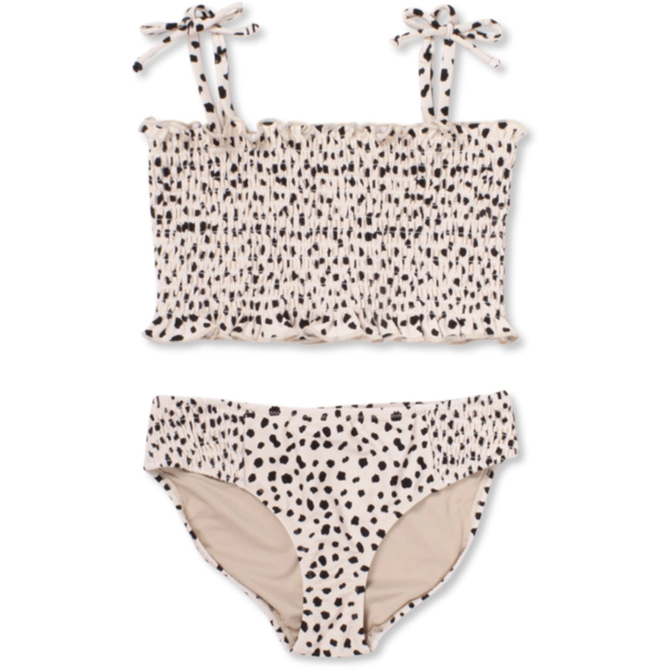 Dalmatian Leopard Two Piece Smocked Swimsuit