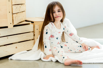 Pink Villages Pajama Set