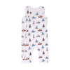 Boat Print Zip Romper