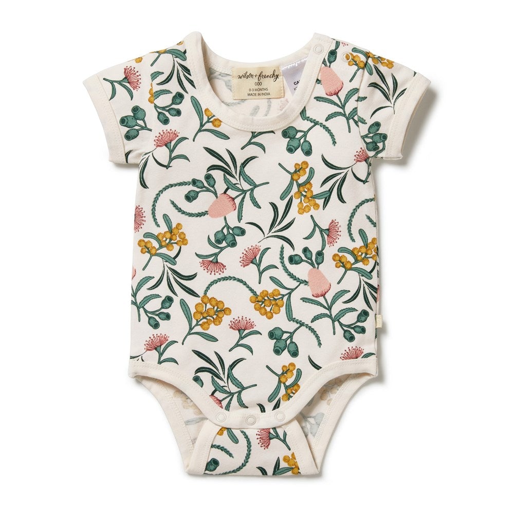 Short Sleeve Floral Onesie