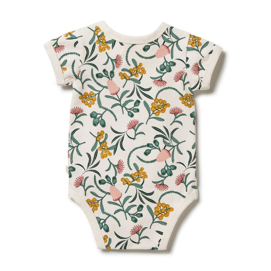 Short Sleeve Floral Onesie