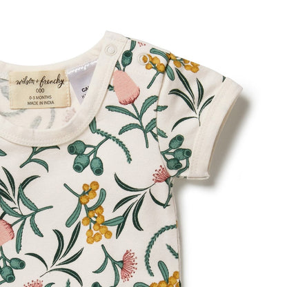 Short Sleeve Floral Onesie