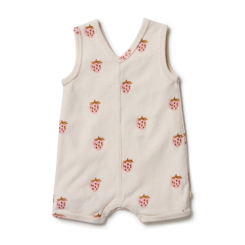 Terry Strawberry Romper