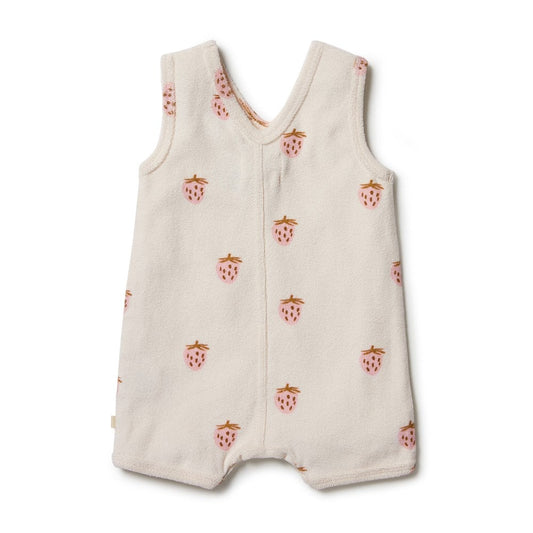 Terry Strawberry Romper