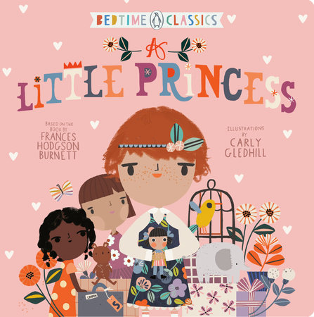 Alt text: Pink A Little Princess Bedtime Classics board book cover with colorful illustrated children
