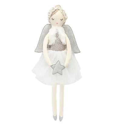Anna Angel Doll by Mon Ami, close-up of silver sparkle wings