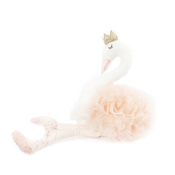 Selene Swan Ballerina Doll by Mon Ami, crown and ballet slipper detail